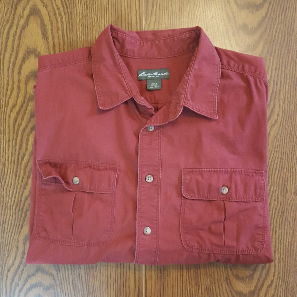 Eddie Bauer Mens Long Sleeve Button down Shirt XXL